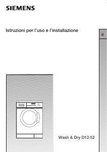 Priročnik Siemens WD12D520EU Pralno-sušilni stroj