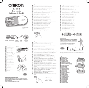 Manual Omron HJ-320-E Walking Style One 2.0 Step Counter