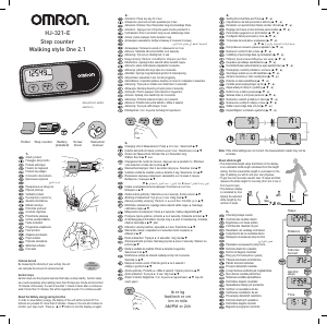 Manual Omron HJ-321-E Walking Style One 2.1 Step Counter