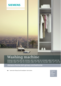 Manual Siemens WM12P1681W Washing Machine