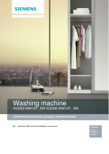 Bedienungsanleitung Siemens WM12P2609W Waschmaschine