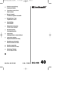 Mode d’emploi Einhell BG-HM 40 Tondeuse à gazon