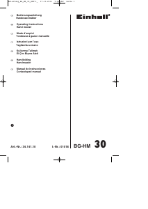 Manual de uso Einhell BG-HM 30 Cortacésped