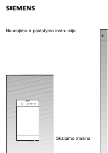 Vadovas Siemens WP12T350SN Skalbimo mašina