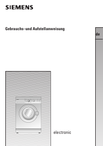 Bedienungsanleitung Siemens WXB1060 Waschmaschine