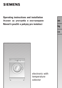 Handleiding Siemens WXB1060BY Wasmachine