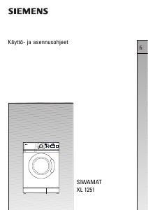 Manual Siemens WXL1251SN Máquina de lavar roupa