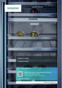 Mode d’emploi Siemens CI24WP03 Cave à vin