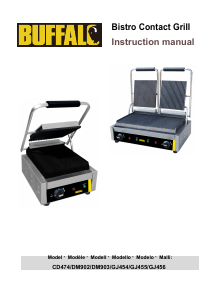 Manuale Buffalo DM902 Grill a contatto