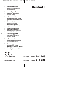 Mode d’emploi Einhell RG-PM 51 S B and S Tondeuse à gazon