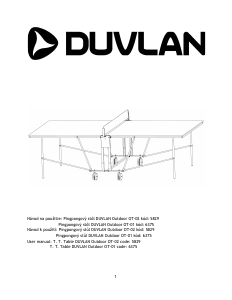 Manual Duvlan OT-02 Table Tennis Table