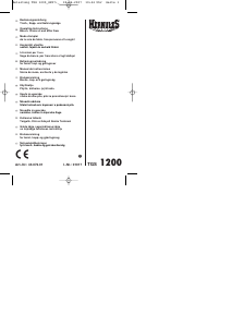 Rokasgrāmata Herkules TGS 1200 Galda zāģis