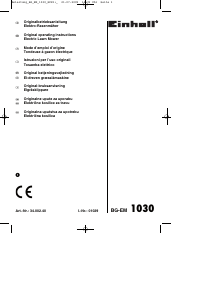 Manual de uso Einhell BG-EM 1030 Cortacésped