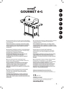 Bruksanvisning Mustang Gourmet 4+1 Utegrill