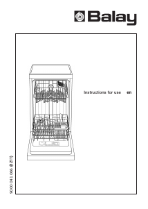 Manual Balay 3VB641XD Dishwasher