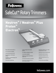 Mode d’emploi Fellowes Electron A4 Coupeur de papier