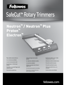 Manual Fellowes Neutron A4 Paper Cutter