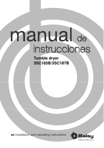 Manual Balay 3SC185B Dryer