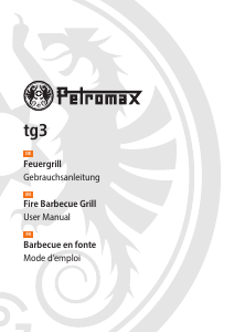 Manual Petromax tg3 Barbecue