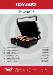 Instrukcja Tomado TGC4001S Kontakt grill