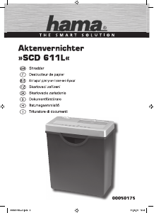 Manual Hama SCD 611L Paper Shredder