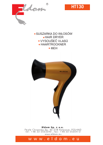 Manual Eldom HT130 Hair Dryer