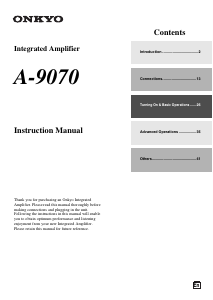 Manual Onkyo A-9070 Amplifier