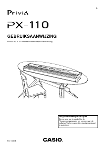 Handleiding Casio PX-110 Privia Digitale piano