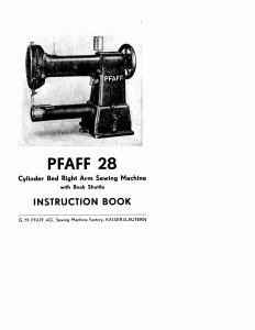 Handleiding Pfaff 28 Naaimachine