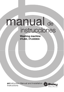 Manual Balay 3TL865 Washing Machine