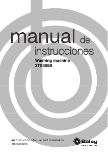 Manual Balay 3TS885B Washing Machine