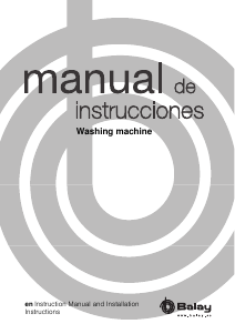 Manual Balay 3TS984X Washing Machine
