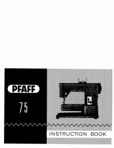 Manual Pfaff 75 Sewing Machine