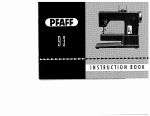Manual Pfaff 93 Sewing Machine