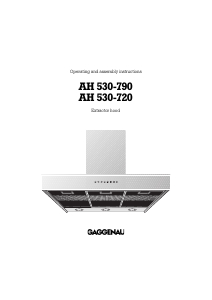 Manual Gaggenau AH530720 Cooker Hood