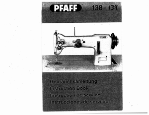 Manual de uso Pfaff 138 Máquina de coser