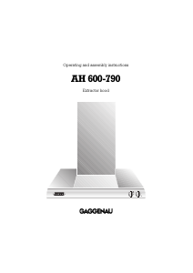 Manual Gaggenau AH600790 Cooker Hood