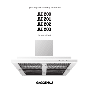 Manual Gaggenau AI200100 Cooker Hood