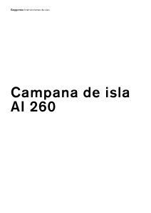 Manual de uso Gaggenau AI260190 Campana extractora