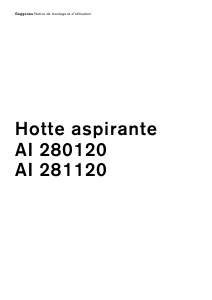 Mode d’emploi Gaggenau AI280120 Hotte aspirante