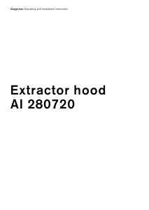 Manual Gaggenau AI280720 Cooker Hood