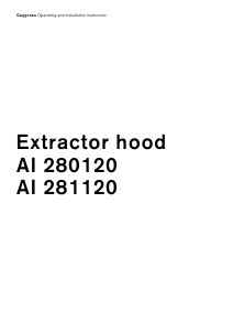 Manual Gaggenau AI281120 Cooker Hood
