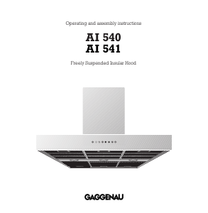 Manual Gaggenau AI540722 Cooker Hood