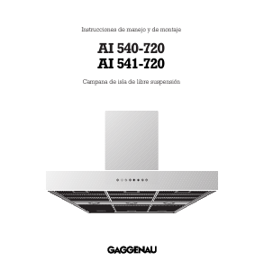 Manual de uso Gaggenau AI541720 Campana extractora