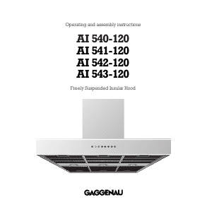 Manual Gaggenau AI542121 Cooker Hood