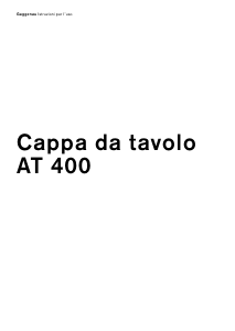 Manuale Gaggenau AT400101 Cappa da cucina