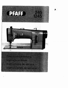 Manual de uso Pfaff 245 Máquina de coser