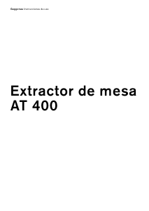 Manual de uso Gaggenau AT400101 Campana extractora
