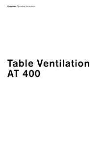 Manual Gaggenau AT400130 Cooker Hood