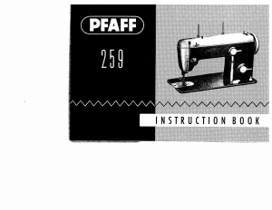 Manual Pfaff 259 Sewing Machine